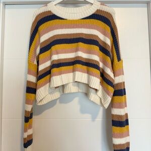 Cropped Striped Hollister Sweater